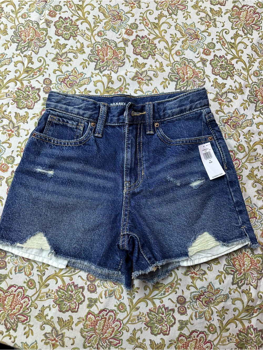 Old Navy Blue Distressed Denim Cutoff Shorts